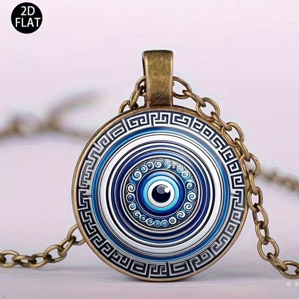 GREEK Evil Eye Pendant Necklace 3 colors U CHOOSE NEW VINTAGE UNISEX